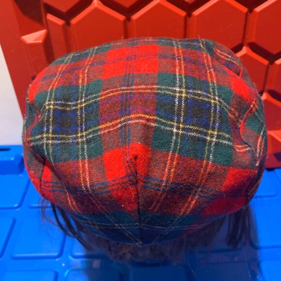 VINTAGE PENDLETON WOOL PLAID PEAK CAPS SIZE M - Picture 5 of 6
